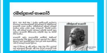 Grade 06 Sinhala Unit 17 | Rabindranath Tagore