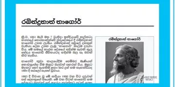 Grade 06 Sinhala Unit 17 | Rabindranath Tagore
