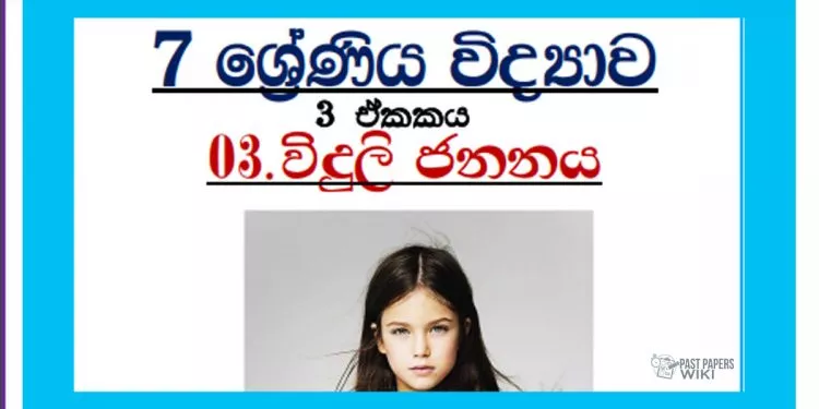 Grade 07 Science Unit 03 | Generation Of Electricity