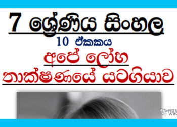 Grade 07 Sinhala Unit 10 | Ape loha thakshanaye yatagiyawa Tutorial