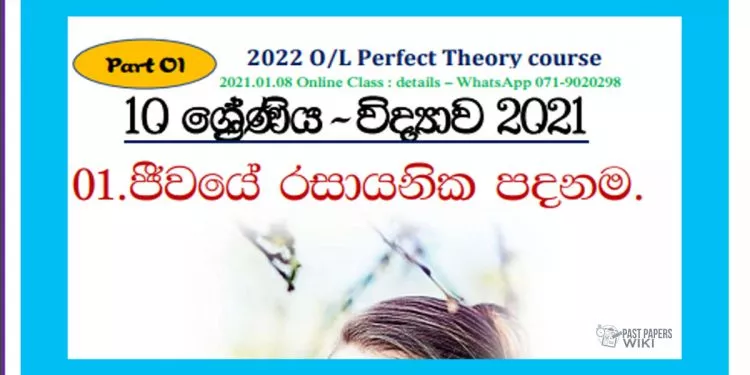 Grade 10 Science Unit 01 | Chemical Basis Of Life (2)