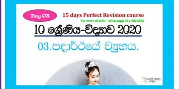 Grade 10 Science Unit 03 | Structure Of Matter