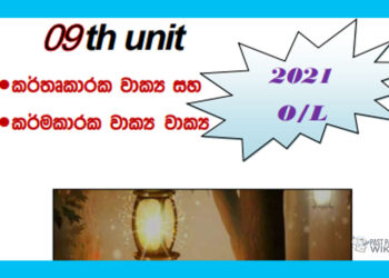 Grade 10 Sinhala Unit 09 | Wakya Riithi