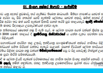 Grade 10 Sinhala – Unit 02 | Sinhala Alphabet – part 01