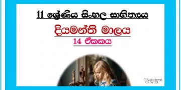 Grade 11 Sinhala Literature Unit 14 | Diyamanthi Malaya