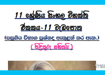 Grade 11 Sinhala Unit 11 | Vibakthi Workbook