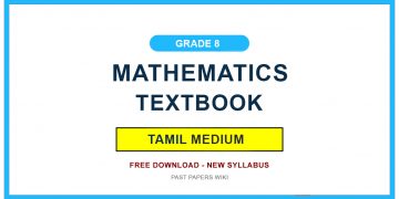 Grade 8 Mathematics Textbook PDF (Tamil Medium)