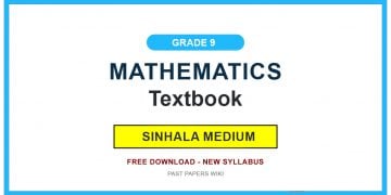 Grade 9 Mathematics Textbook PDF (Sinhala Medium)