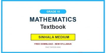 Official Grade 10 Mathematics Textbook in Sinhala Medium PDF