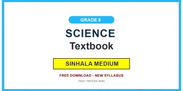 Grade 8 Science Textbook PDF (Sinhala Medium)