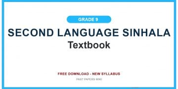 Grade 9 Second Language Sinhala Textbook PDF