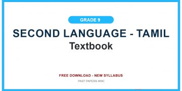 Grade 09 Second Language - Tamil Textbook PDF