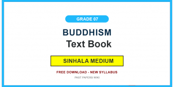 Download the official Grade 07 Buddhism textbook in Sinhala Medium. This book is published by the Educational Publications Department of Sri Lanka and is available as a free PDF download.