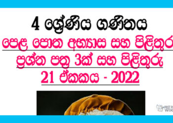 Diga Menima Grade 04 Mathematics Unit 21 | Questions Ans Answers