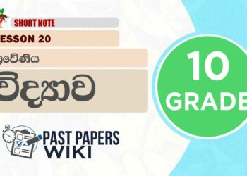 Praweniya – Grade 10 Science Lesson 20 | Short Note