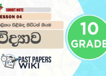 Chalithaya Pilibada Newton Niyama – Grade 10 Science Lesson 04 | Short Note