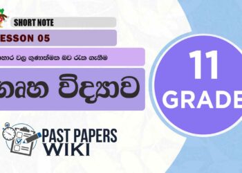 Grade 11 Home Economics | Lesson 05 | Aharawala Gunathmakabawa Rekagenima Short Note