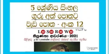 Grade 05 Sinhala | Workbook No.12