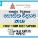 Nalanda College Physics 1st Term Test paper 2018 - Grade 12
