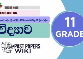 Manawa Deha Kriyawali – Minisage Bahisravi Kriyawaliya short note | Grade 11 Science | Lesson 06