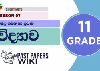 Amla Bashma Ha Lawana short note | Grade 11 Science | Lesson 07