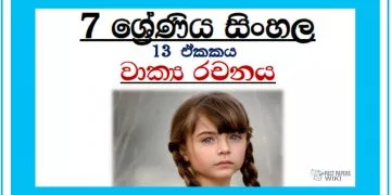 Grade 07 Sinhala Unit 13 | Wakya Rachanaya