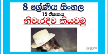 Grade 08 Sinhala Unit 12 | Niweradiwa Kiyawamu