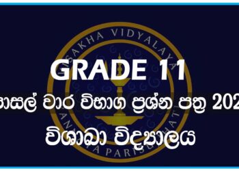 Visakha Vidyalaya Term Test Papers 2021 - Grade 11