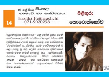 Grade 10 Sinhala Language Unit 14 | Thorokkowa