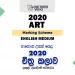 2020 A/L Art Marking Scheme – English Medium