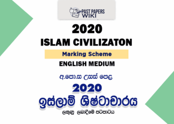 2020 A/L Islam Civilization Marking Scheme – English Medium