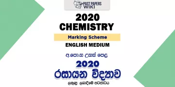 2020 A/L Chemistry Marking Scheme – English Medium
