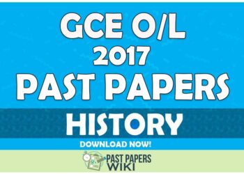 G.C.E Ordinary Level Examination History Official Past Paper 2017