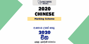 2020 A/L Chinese Marking Scheme