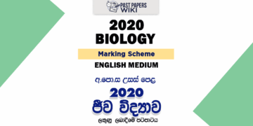 2020 A/L Biology Marking Scheme – English Medium