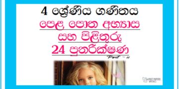 Grade 04 Mathematics Unit 24 | Textbook Exercises