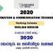 2020 A/L Information And Communication Technology Marking Scheme – English Medium