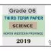 Grade 06 Science 3rd Term Test Paper 2019 English Medium – North Western Province