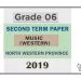 Grade 06 Western Music 2nd Term Test Paper 2019 English Medium – North Western Province