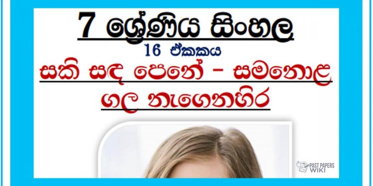 Grade 07 Sinhala Unit 16 | Sakisada Pene Samanolagala Negenahira