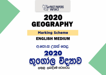 2020 A/L Geography Marking Scheme – English Medium
