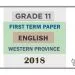 Grade 11 English 1st Term Test Paper 2018 English Medium – Western Province