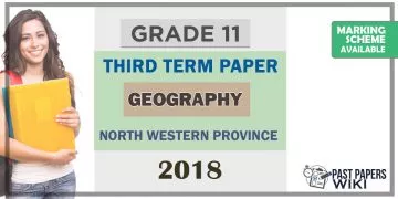 Grade 11 Geography 3rd Term Test Paper 2018 English Medium – North Western Province