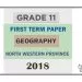 Grade 11 Geography 1st Term Test Paper 2018 English Medium – North Western Province