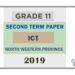 Grade 11 ICT 2nd Term Test Paper 2019 English Medium – North Western Province