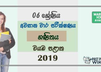 Grade 06 Mathematics 3rd Term Test Paper with Answers 2019 Sinhala Medium - North western Province