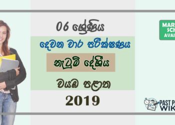 Grade 06 Dancing 2nd Term Test Paper with Answers 2019 Sinhala Medium - North Western Province
