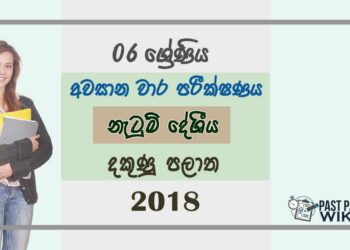 Grade 06 Dancing 3rd Term Test Paper 2018 Sinhala Medium - Southern Province