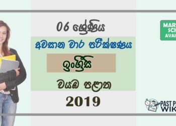 Grade 06 English 3rd Term Test Paper with Answers 2019 - North Western Province