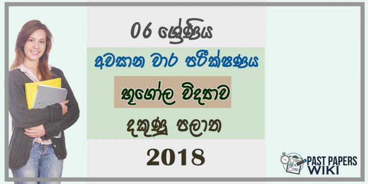 Grade 06 Geography 3rd Term Test Paper 2018 Sinhala Medium - Southern Province